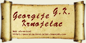 Georgije Krnojelac vizit kartica